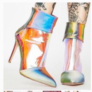Lemon drop rainbow holographic prismatic survival boot